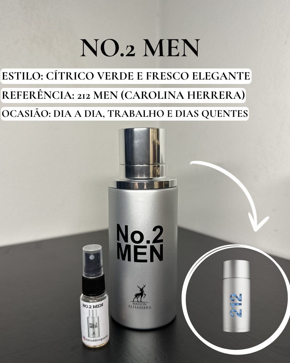 Decant No.2 Men Al Wataniah Perfume Masculino — 3ml ou 5ml