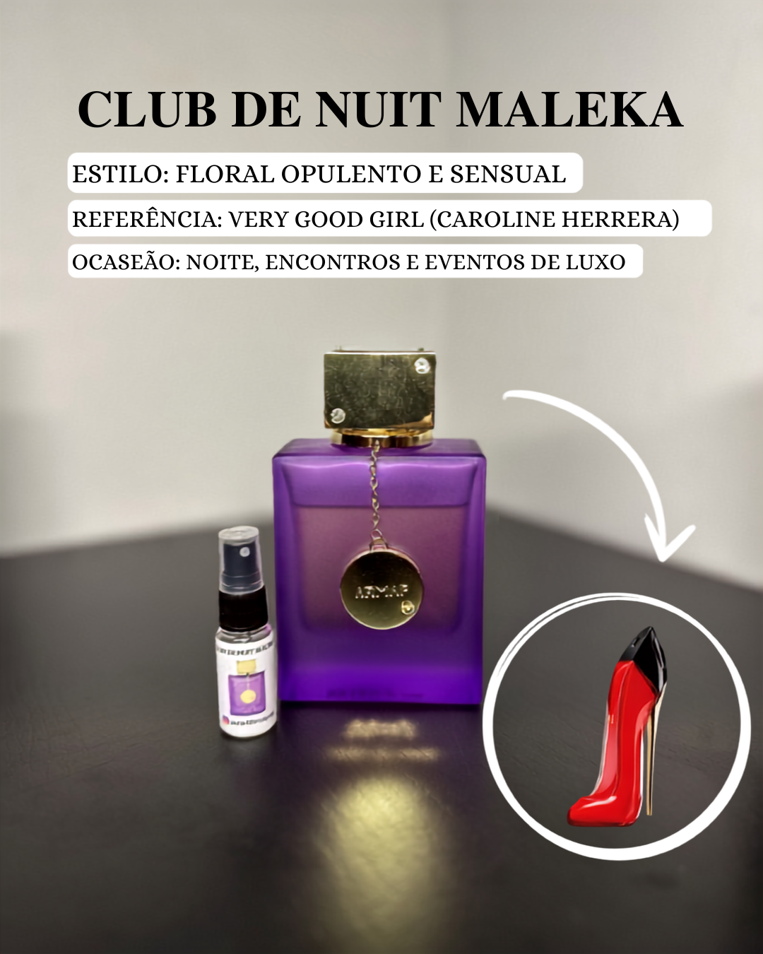 Decant Club de Nuit Maleka Armaf Perfume Feminino — 3ml ou 5ml