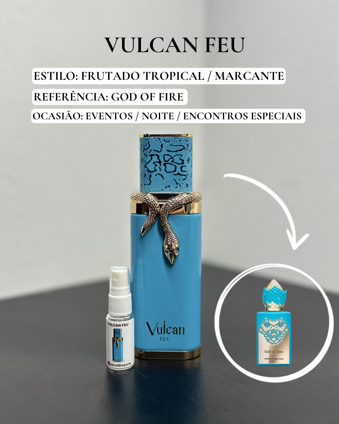 Decant Vulcan Feu French Avenue Perfume Masculino — 3ml ou 5ml