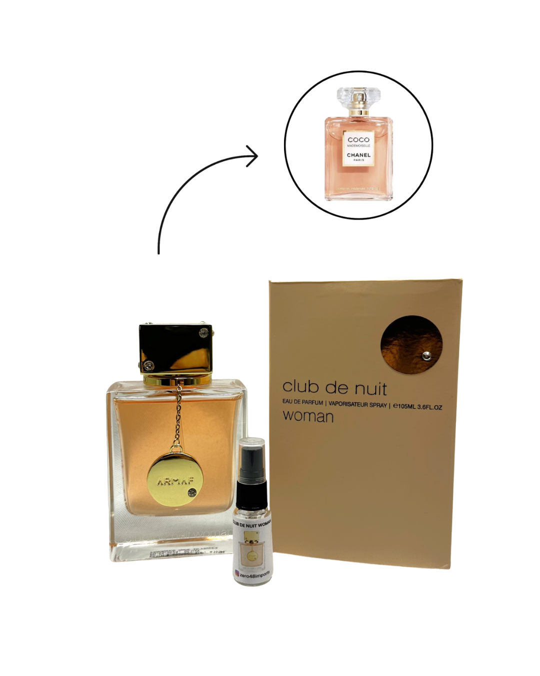 Decant Club de Nuit Woman Armaf Perfume Feminino — 3ml ou 5ml
