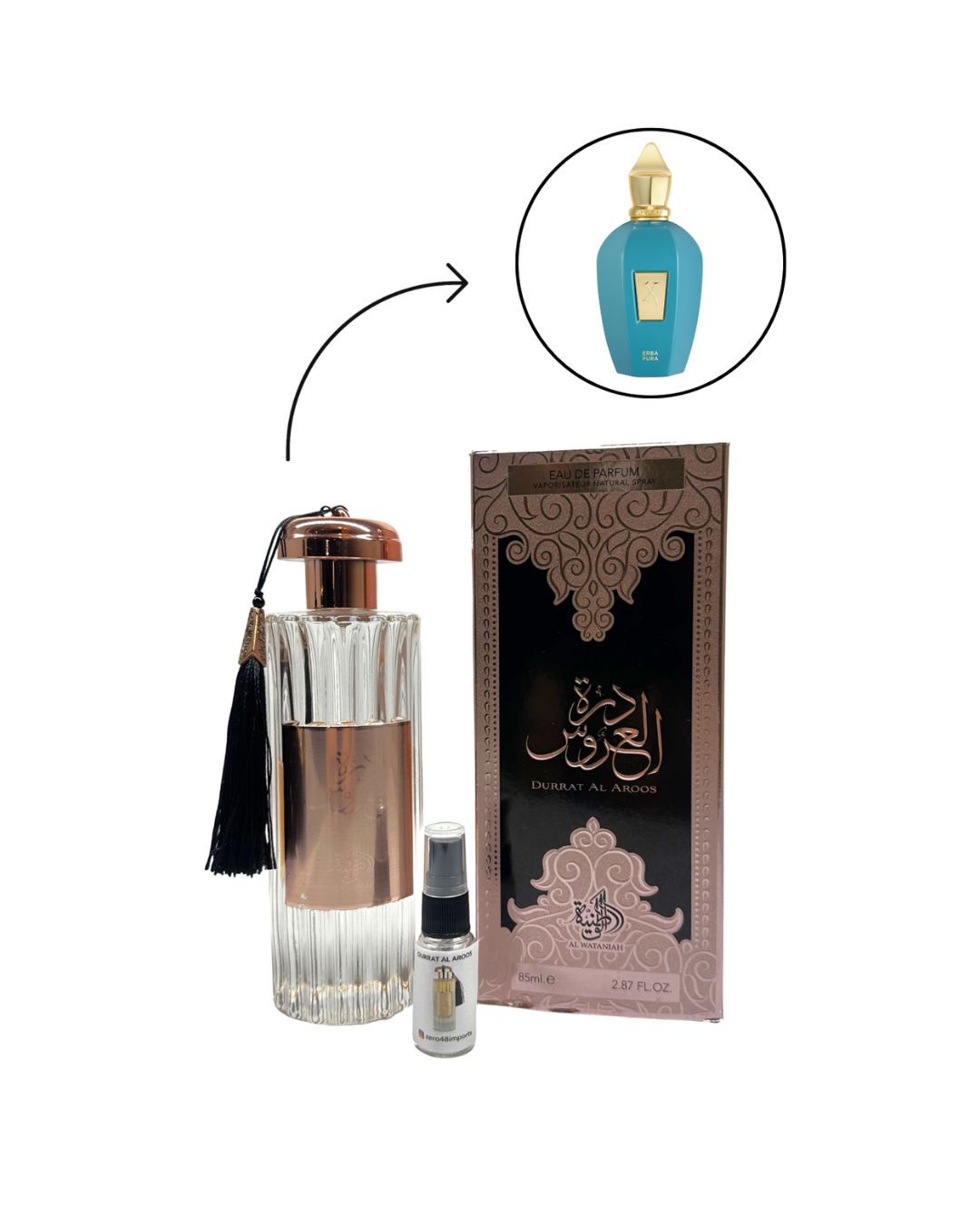 Decant Durrat Al Aroos Al Wataniah Perfume Feminino — 3ml ou 5ml