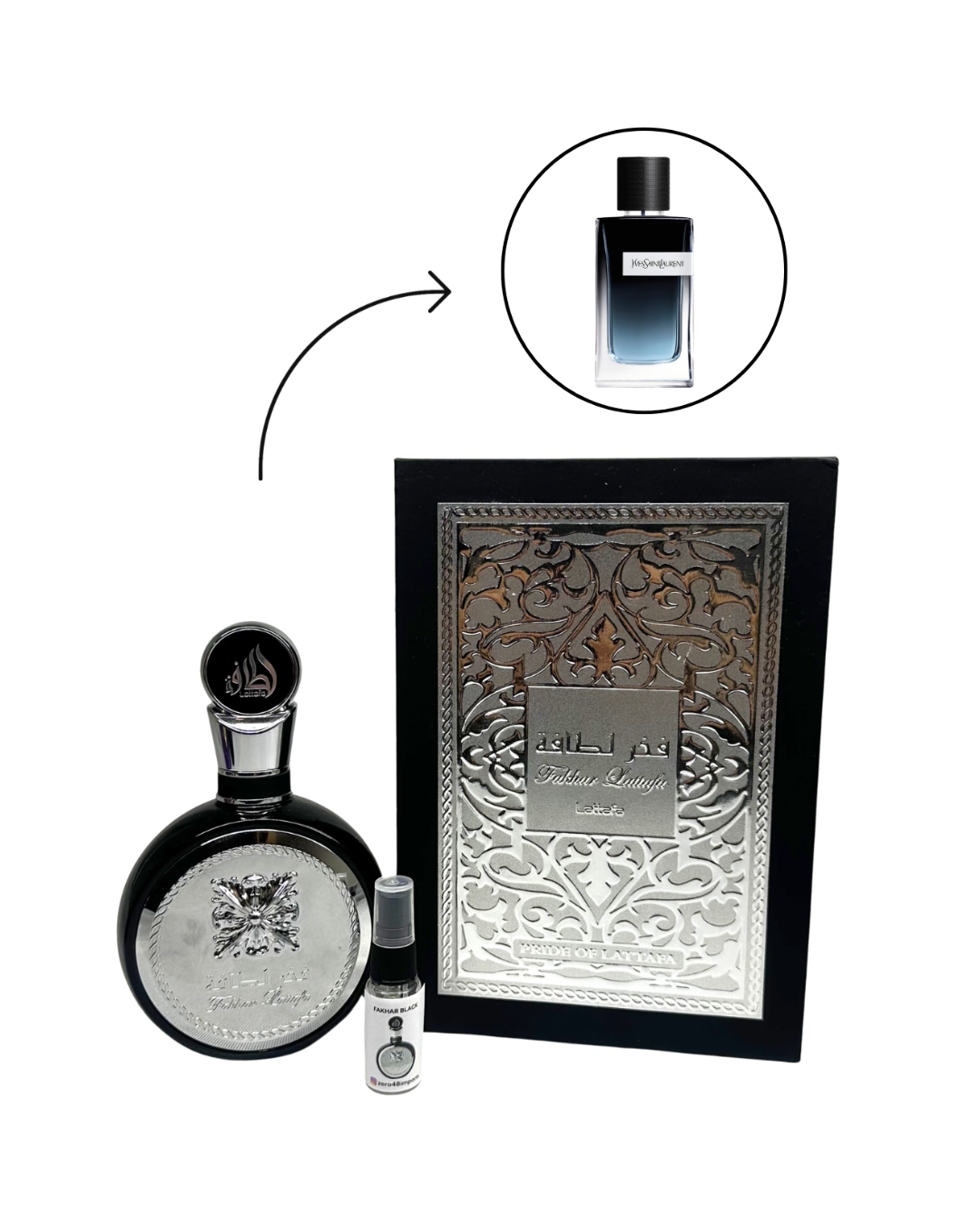 Decant Fakhar Black Lattafa Perfume Masculino — 3ml ou 5ml