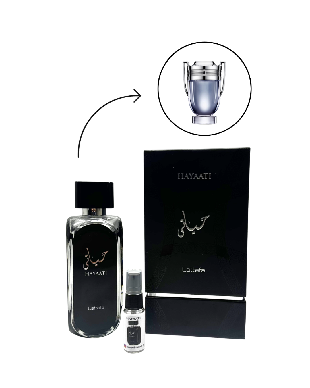 Decant Hayaati Lattafa Perfume Masculino — 3ml ou 5ml