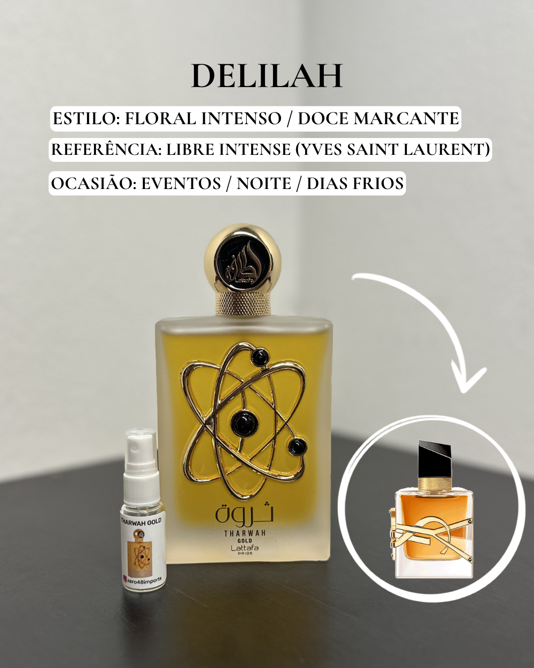 Decant Tharwah Gold Lattafa Perfumes Perfume Feminino — 3ml ou 5ml